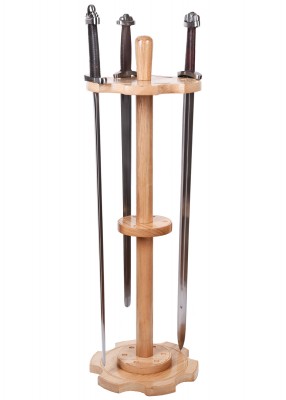 Runder Schwertständer für 12 Schwerter, Holz