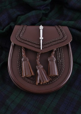 Sporran, Kilt-Tasche, braun