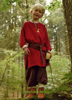 Kinder Mittelalter-Tunika Arn, rot