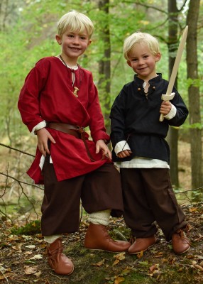 Kinder Mittelalter-Tunika Arn, rot