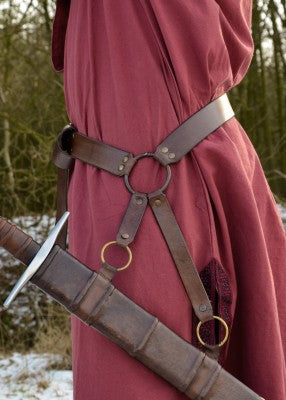 Mittelalter Schwertgürtel aus braunem Leder