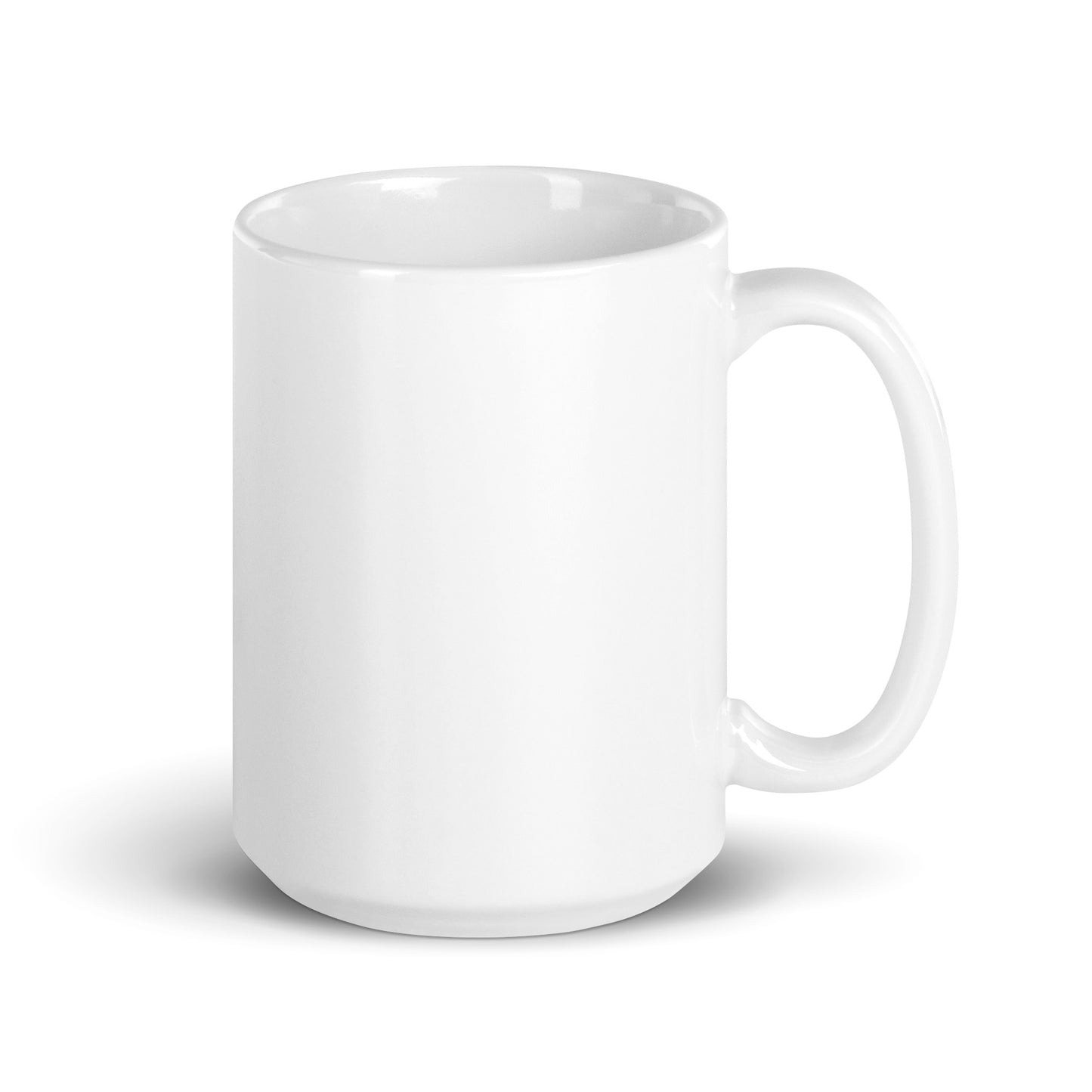 Weiße, glänzende Tasse